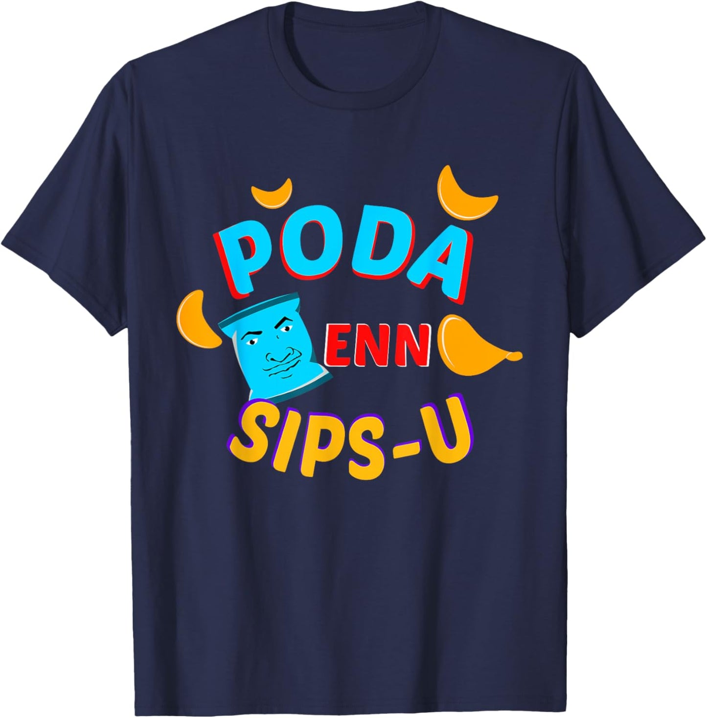 Swag Swami Kollywood Tamil Poda En Sipsu Foodie Chips Comedy T-Shirt - T-Shirt | Navy