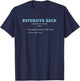 Football | Funny DEFENSIVE BACK POSITION DEFINITION T-Shirt - T-Shirt | Navy