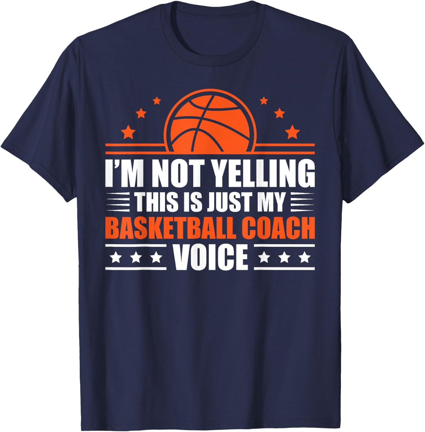 Cool Basketball Coach Men Women Basketball Coaching Voice T-Shirt - T-Shirt | Navy