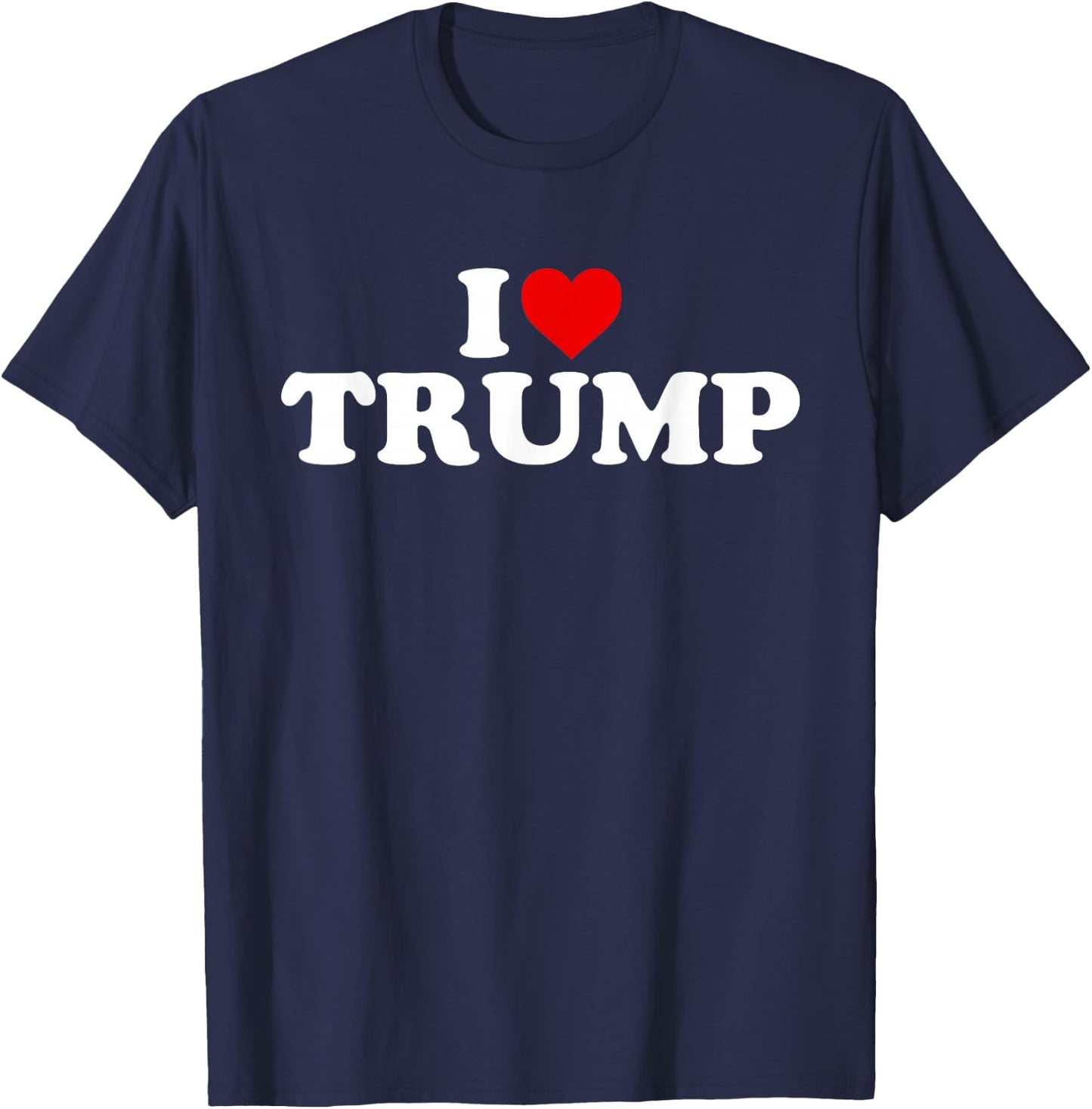 I Love Trump - Heart T-Shirt - T-Shirt | Navy