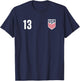 Officially Licensed US Soccer Tim Ream, Legacy #13 T-Shirt - T-Shirt | Navy