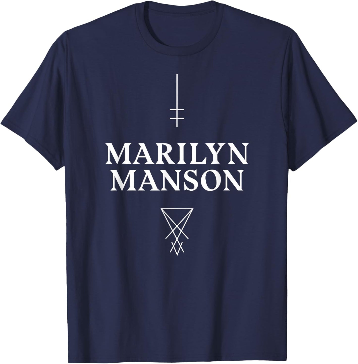 Marilyn Manson – Satan Cross T-Shirt - T-Shirt | Navy