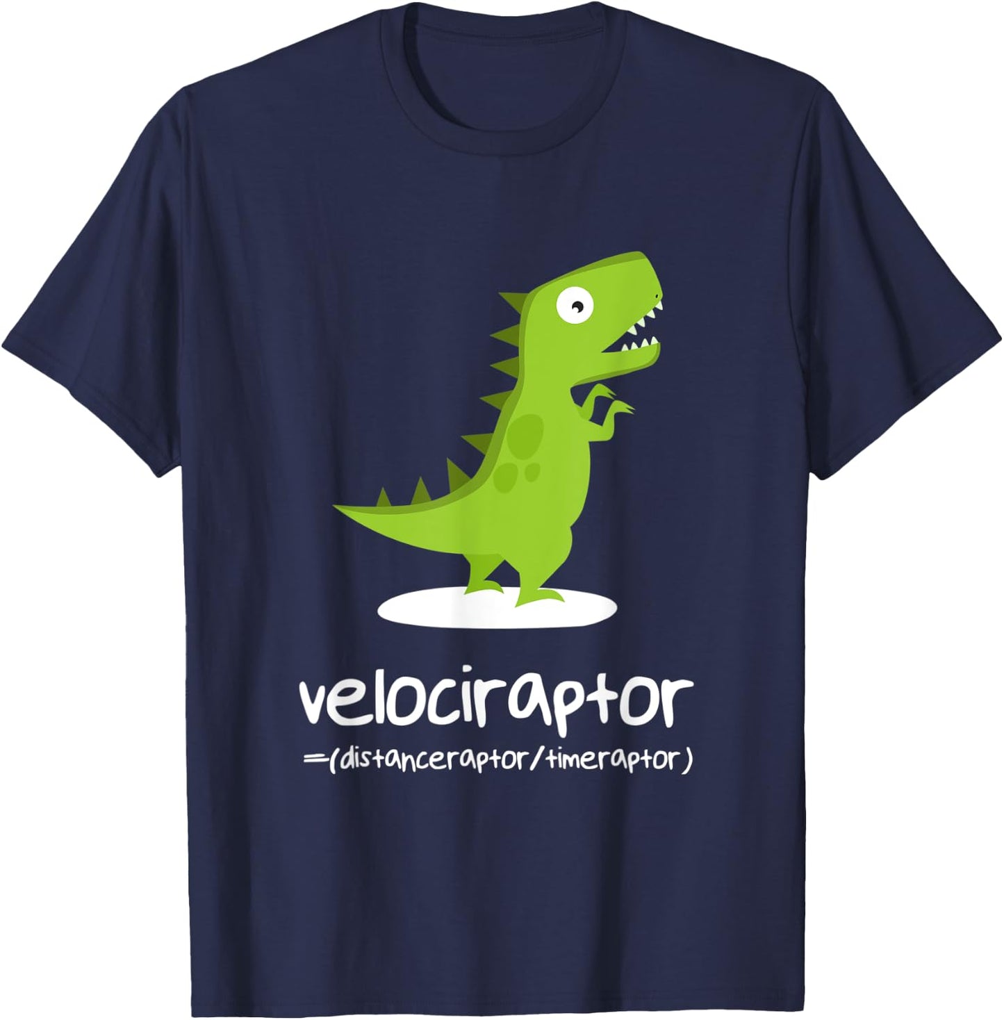 Math Shirt Funny Dinosaur Velociraptor Algebra Equation T-Shirt - T-Shirt | Navy