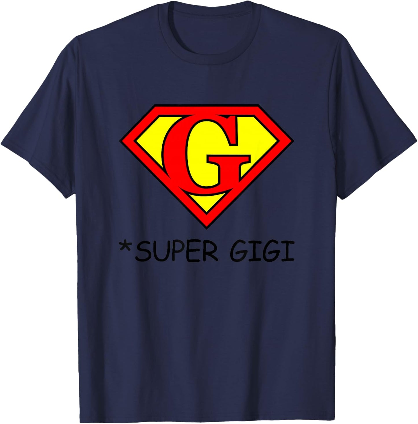 Super GIGI Shirt, Super Grandma, Grandma Superhero T-Shirt - T-Shirt | Navy