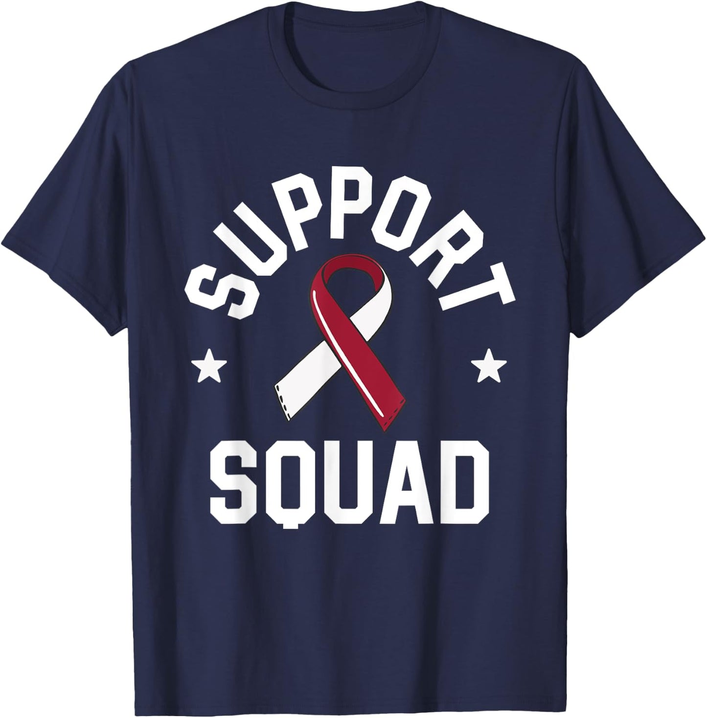 Oral Cancer Support Squad Head And Neck Cancer Awareness T-Shirt - T-Shirt | Navy