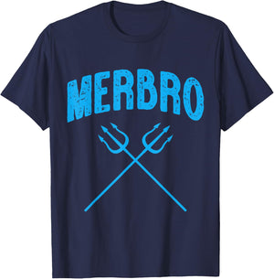 Merbro Brother of The Birthday Mermaid T-Shirt - T-Shirt | Navy