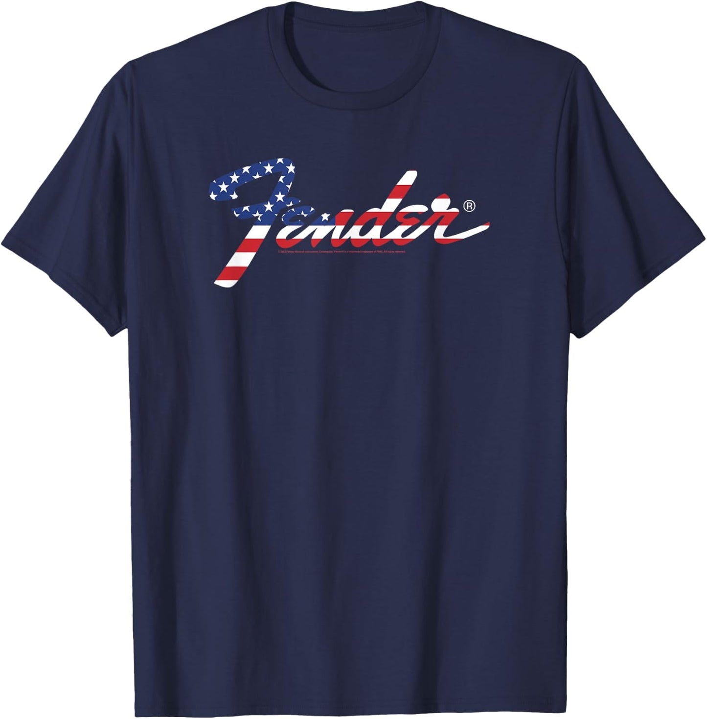 Fender American Flag Fill Logo T-Shirt - T-Shirt | Navy