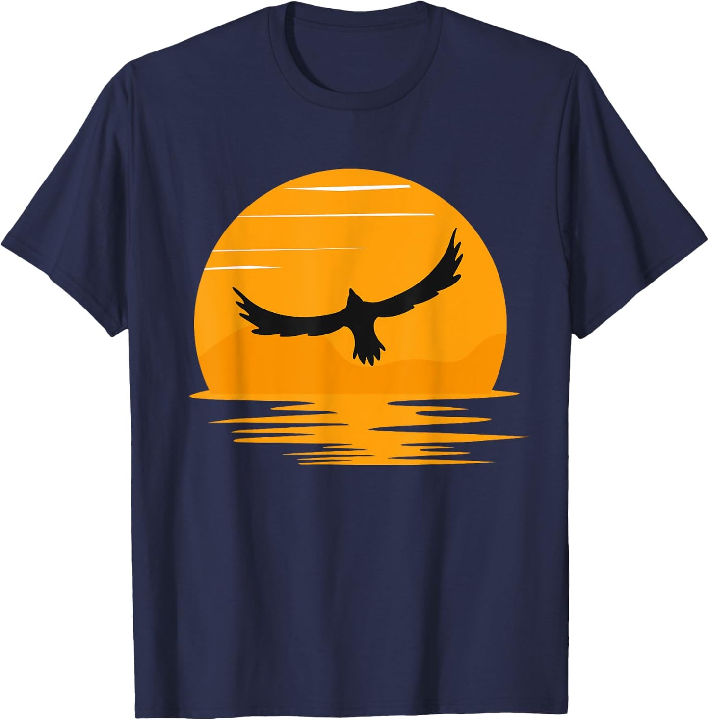 Flying Soaring Bald Eagle Bird Lover Gift Women Kids T-Shirt - T-Shirt | Navy