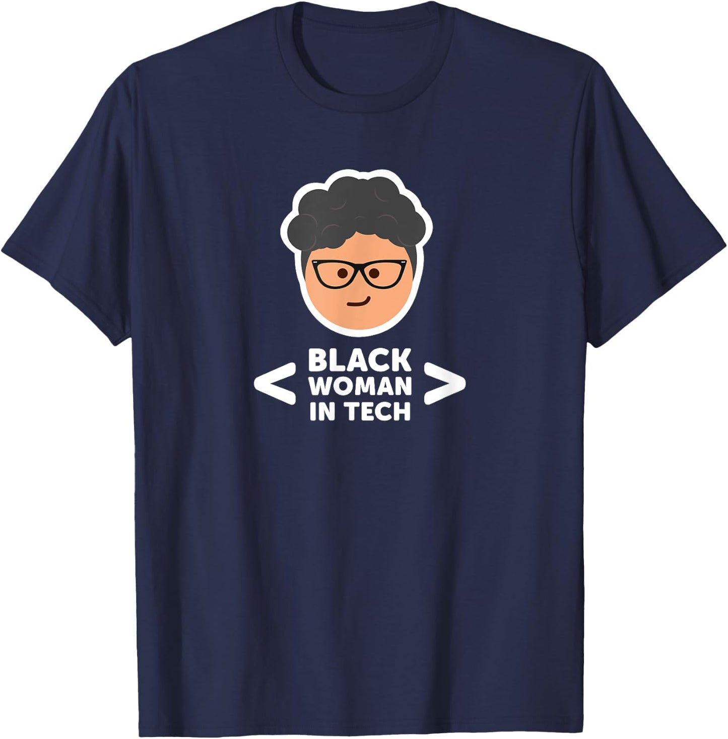 Black Woman In Tech T-Shirt - T-Shirt | Navy
