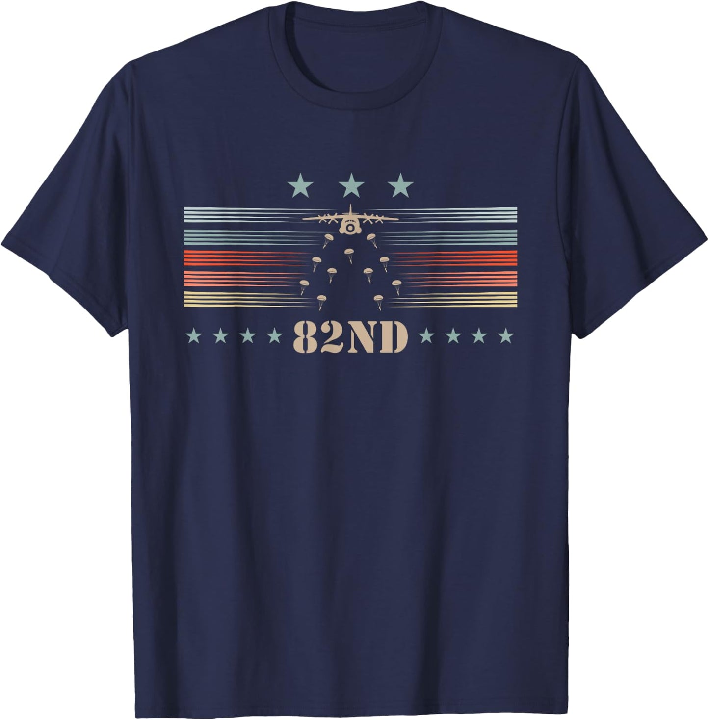82nd Airborne Paratrooper Vintage T-Shirt - T-Shirt | Navy