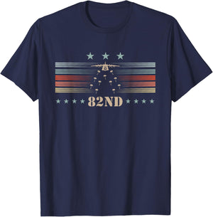 82nd Airborne Paratrooper Vintage T-Shirt - T-Shirt | Navy