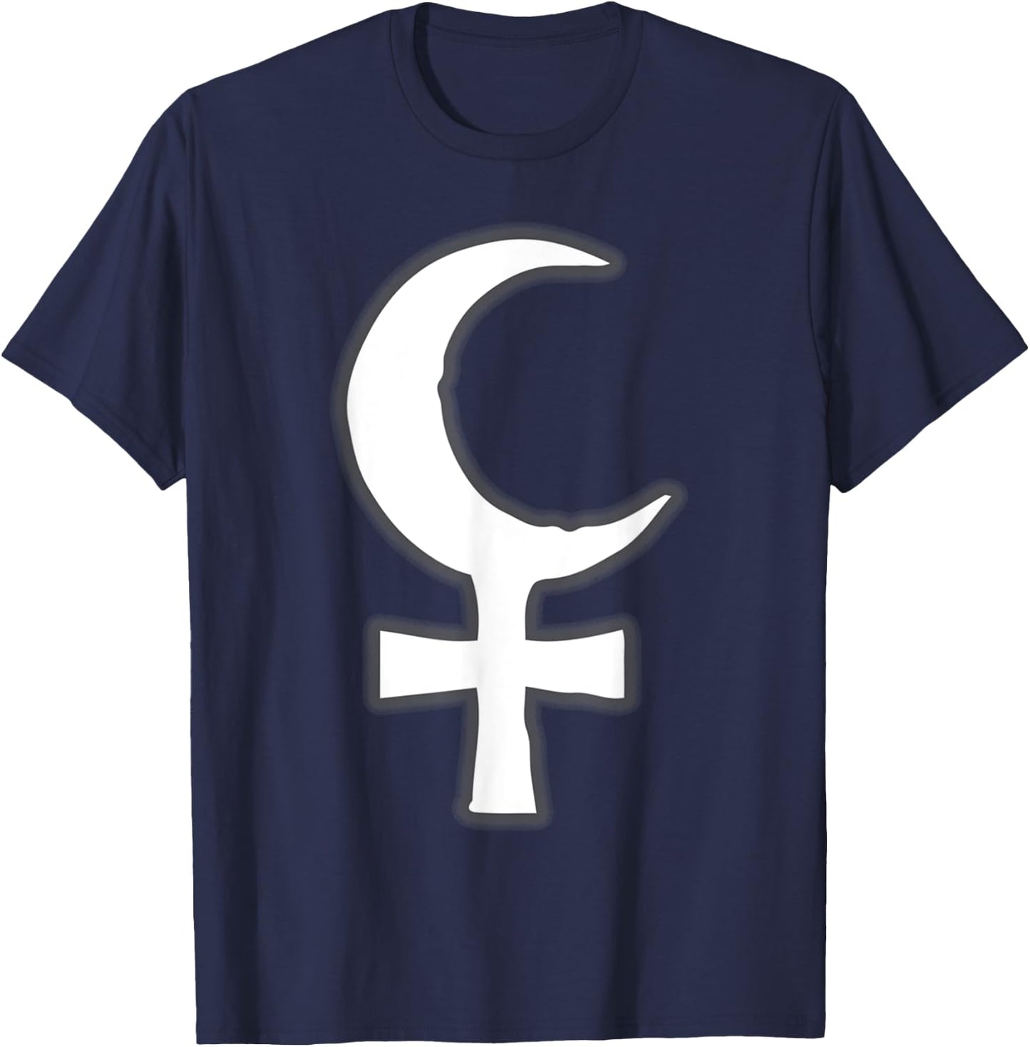 Lilith Cross Moon Devil Gothic Samael Witchcraft Occult T-Shirt - T-Shirt | Navy