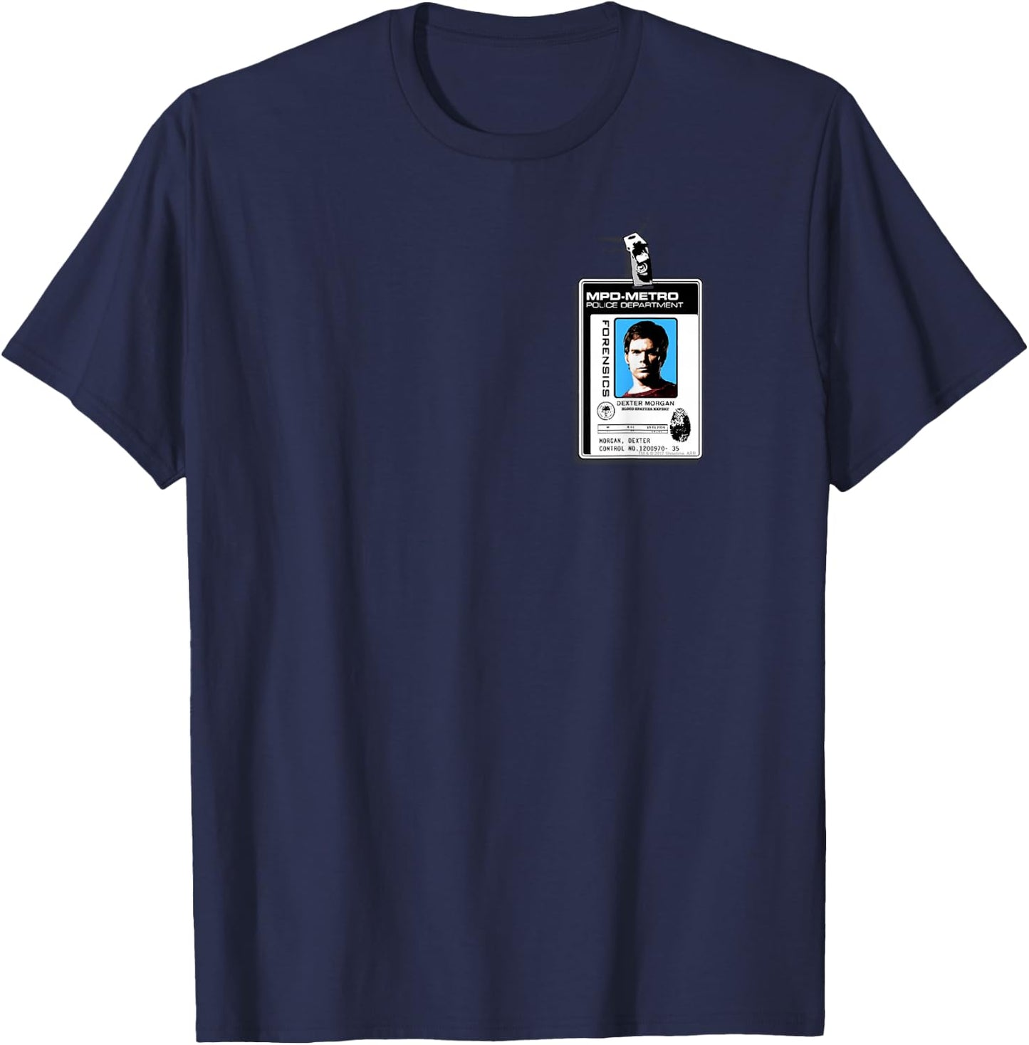 Dexter Badge T-Shirt - T-Shirt | Navy
