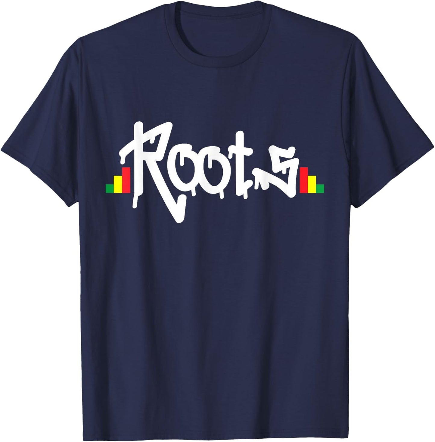 Reggae Roots Rasta Rastafari Grafitti Hip Hop Dub DnB Jungle T-Shirt - T-Shirt | Navy