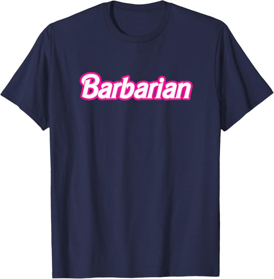 Love The Pink Barbarian Pink Retro T-Shirt - T-Shirt | Navy
