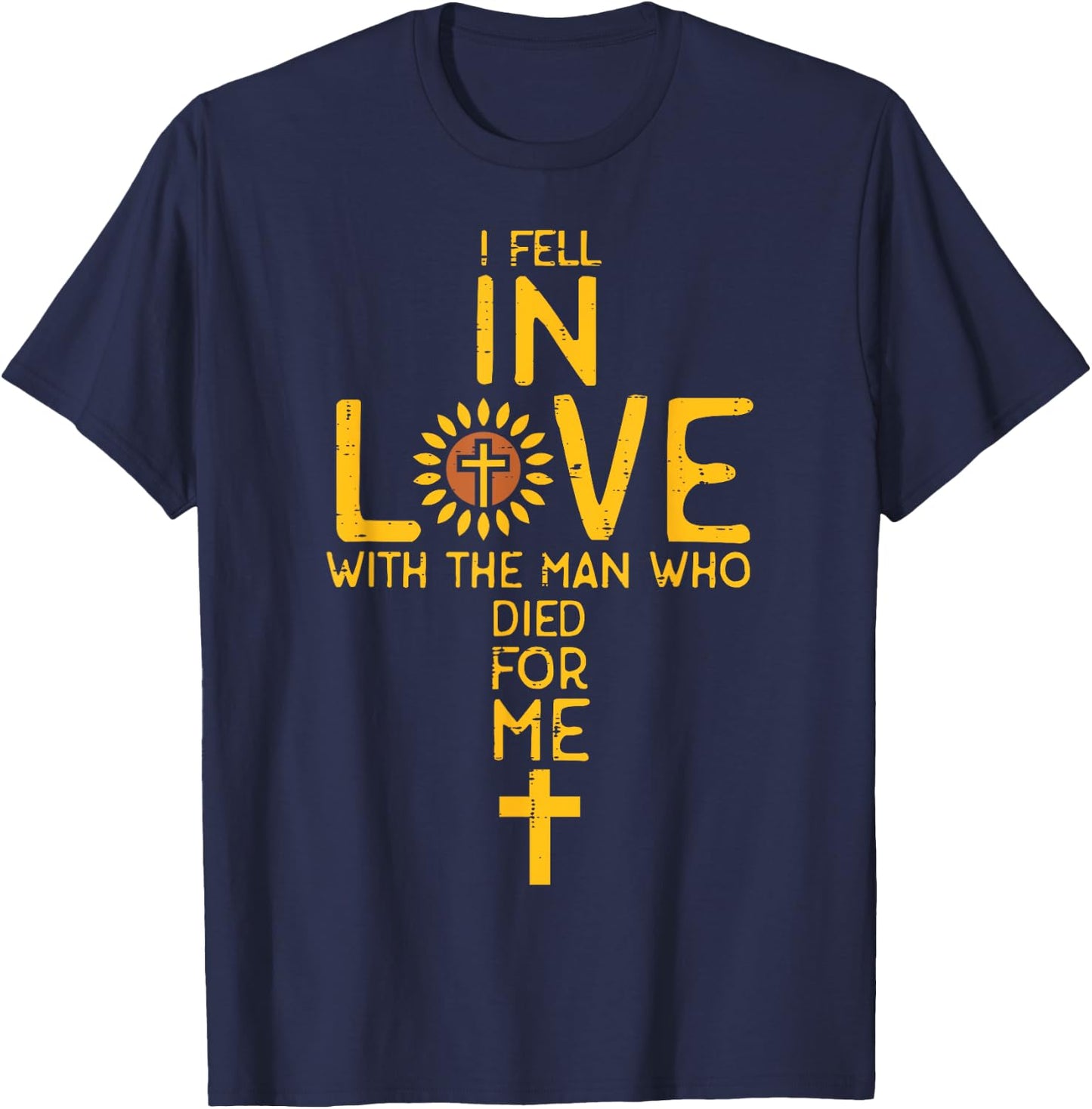 In Love With The Man Who Died For Me Christian Men Women T-Shirt - T-Shirt | Navy