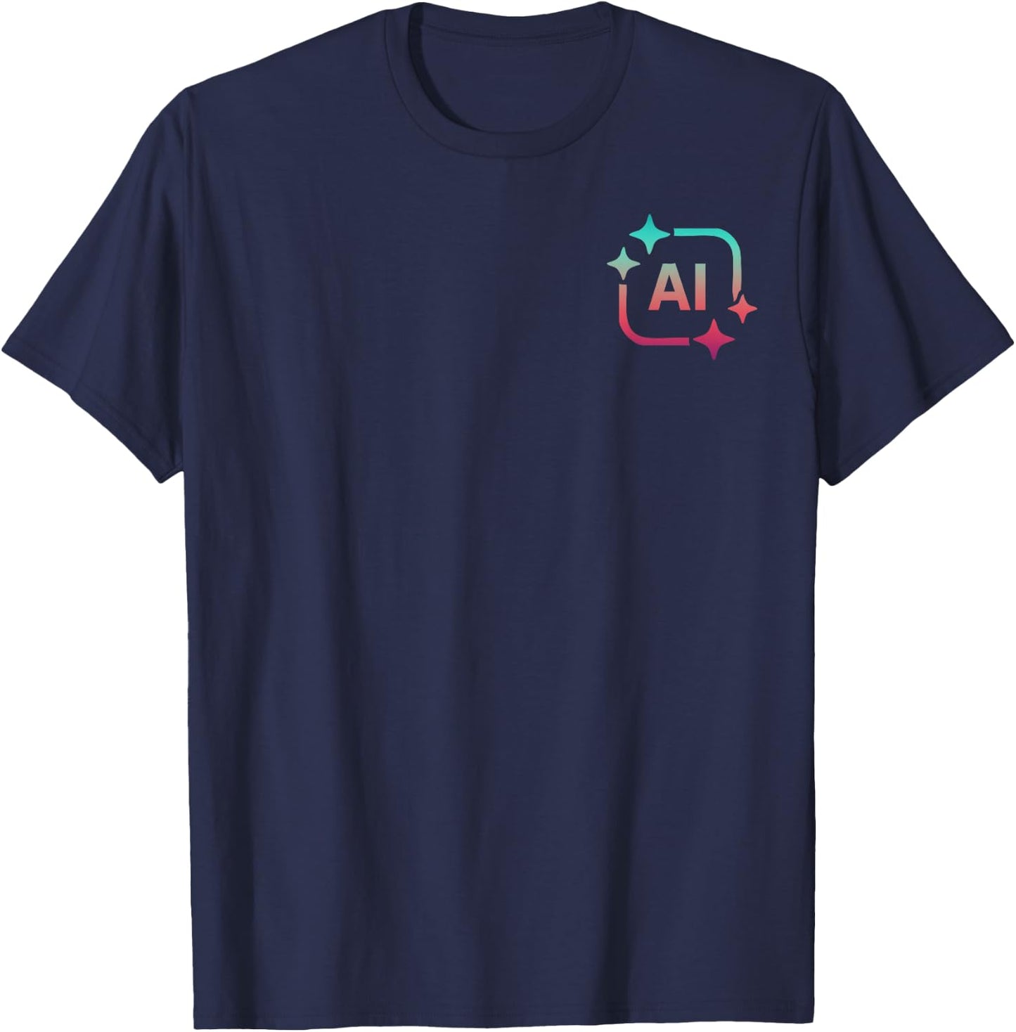 Artificial Intelligence Art Computer Science AI Tech Geek T-Shirt - T-Shirt | Navy