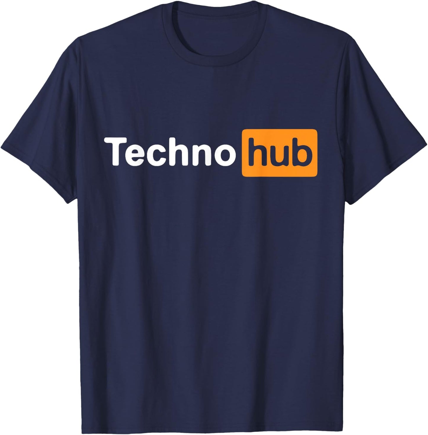 Techno Music Minimal Hard Clubbing Funny Festival Hub DJ T-Shirt - T-Shirt | Navy