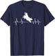 Bull Riding Heartbeat Cowboy Bull Rider Rodeo Sport T-Shirt - T-Shirt | Navy