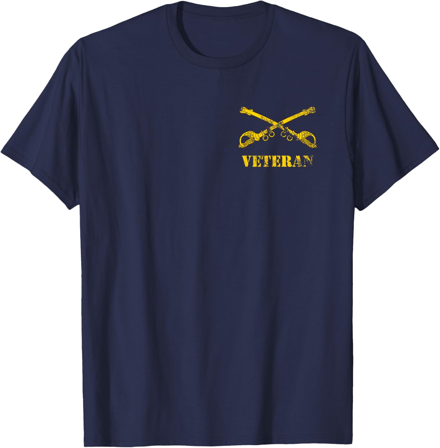 US Army Cavalry Veteran - CAV Scout 19Delta - 19D Vintage T-Shirt - T-Shirt | Navy