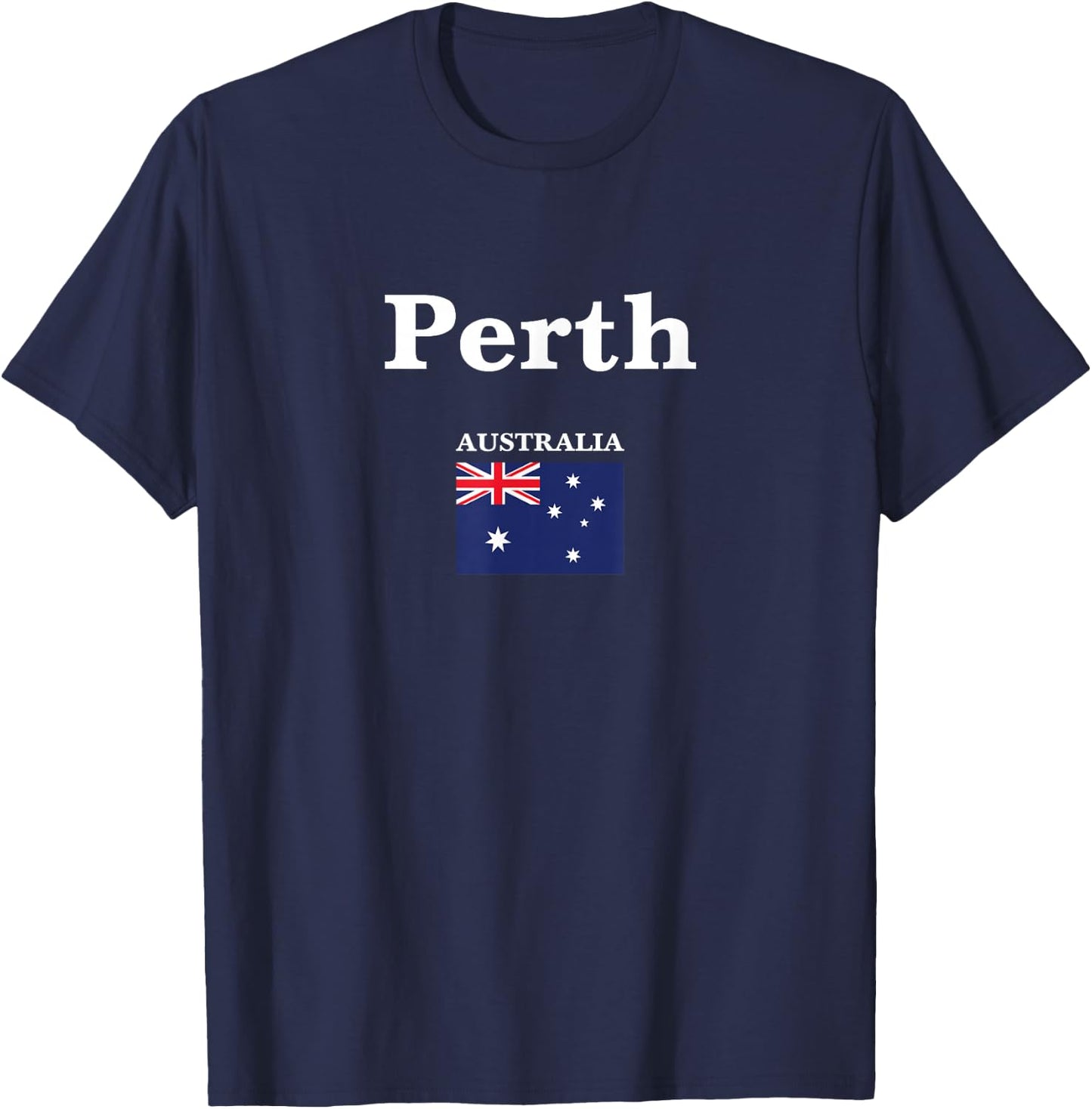 Perth city and the flag of Australia T-Shirt - T-Shirt | Navy