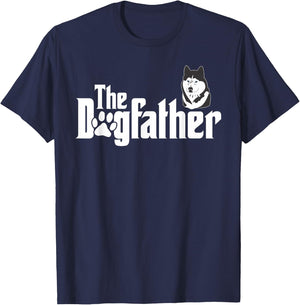 The-Dogfather Husky Puppy Owner Dog Parent T-Shirt - T-Shirt | Navy