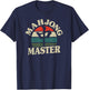 Mahjong Master Dragon Tile Majong Game Player Vintage Sunset T-Shirt - T-Shirt | Navy