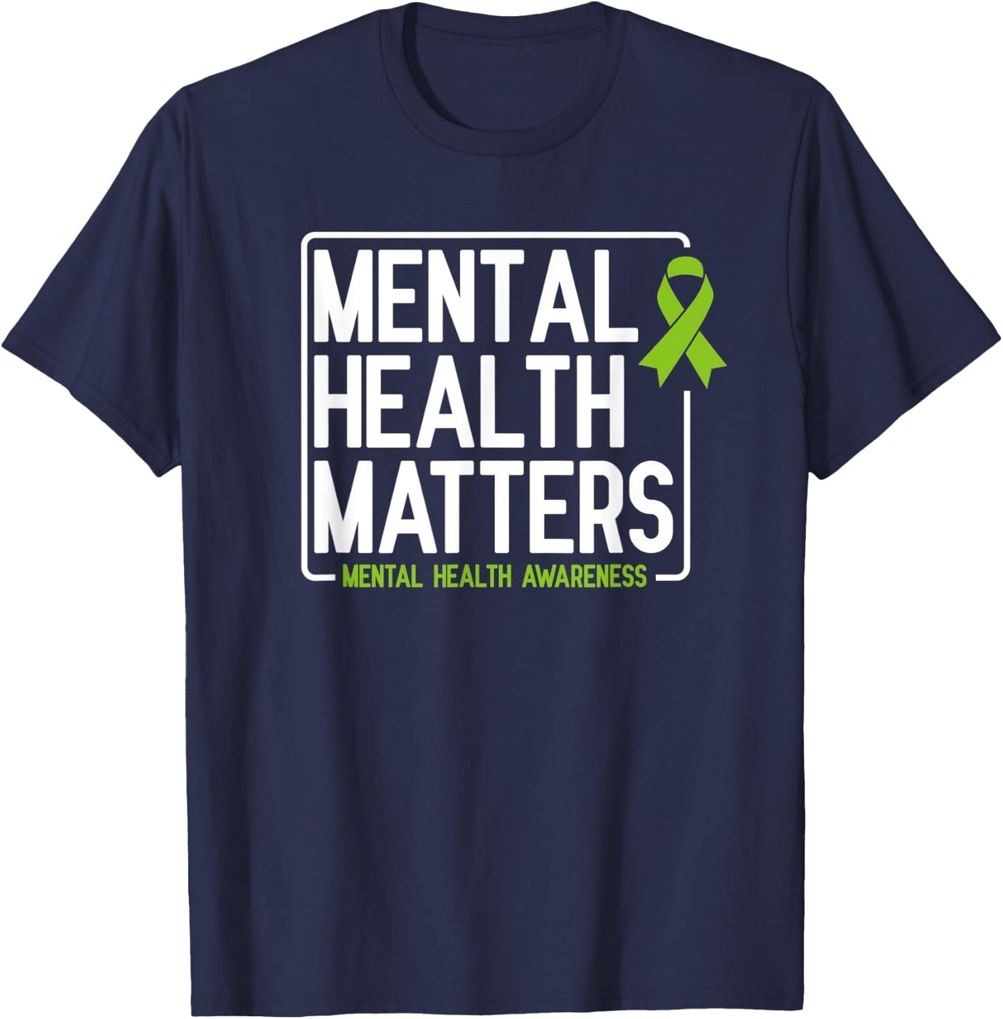 Mental Health Matters Men Women Kids Mental Health Awareness T-Shirt - T-Shirt | Navy