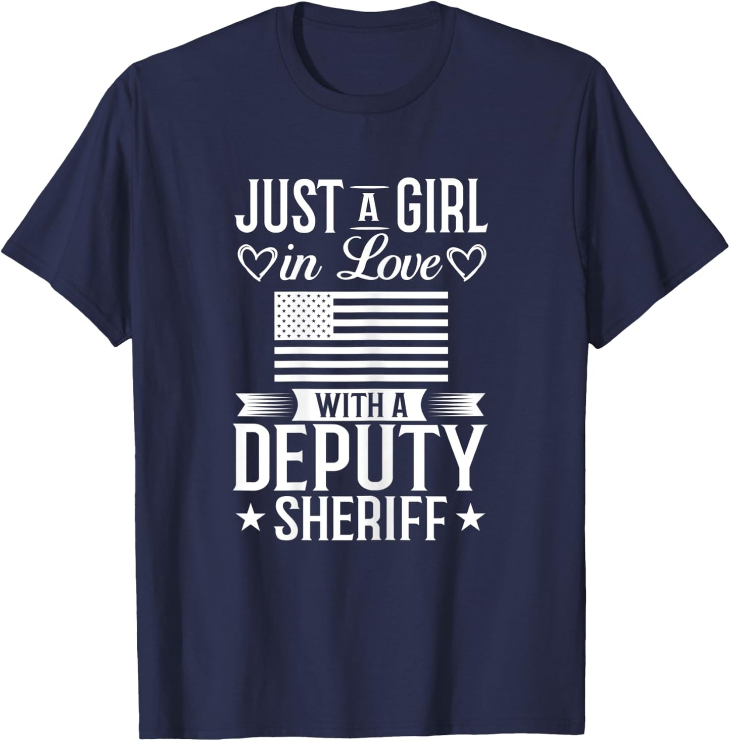 Deputy Sheriff Wife Police Chief Sheriff's Officer T-Shirt - T-Shirt | Navy