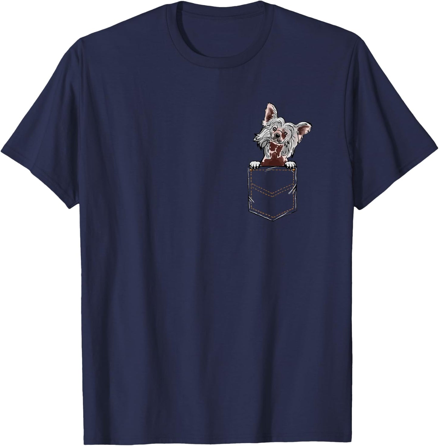 Chinese Crested Chinese Crested Dog Puppy Women Kids T-Shirt - T-Shirt | Navy
