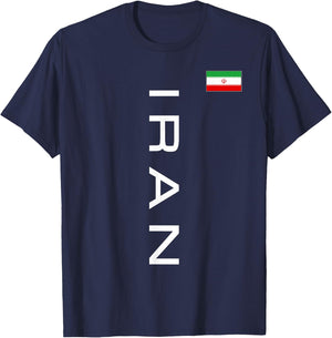 Iran Flag Iranian Athletic Games Sports Jersey Style T-Shirt - T-Shirt | Navy