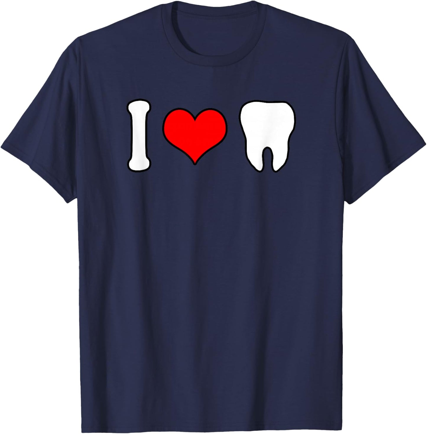 I Love Teeth Dentist Costume T-Shirt - T-Shirt | Navy