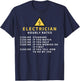 Electrician Hourly Rates - Funny Electrician Gift T-Shirt - T-Shirt | Navy