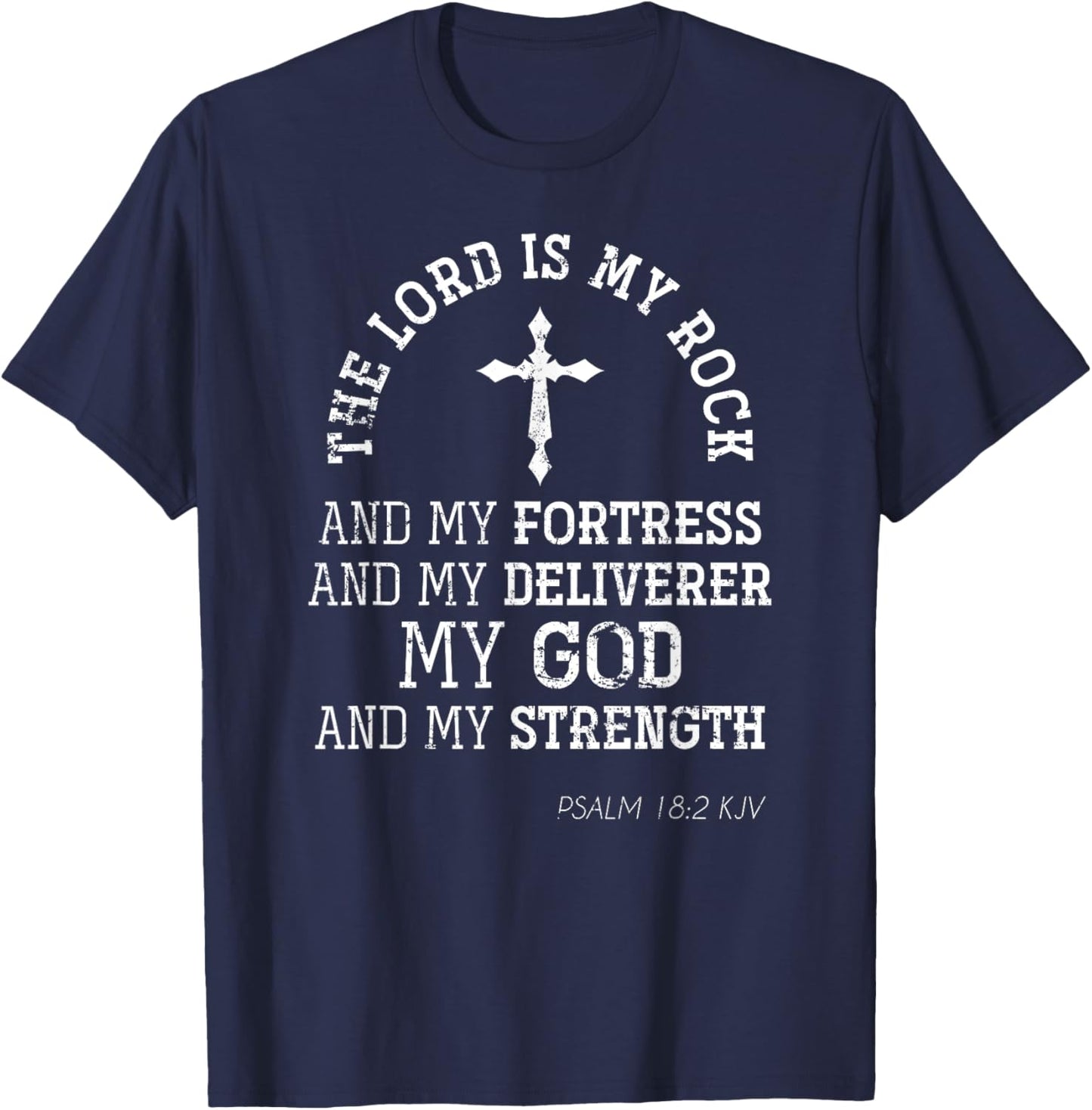 Bible Verse Christianity Faith Jesus Lord Devotee Prayer T-Shirt - T-Shirt | Navy
