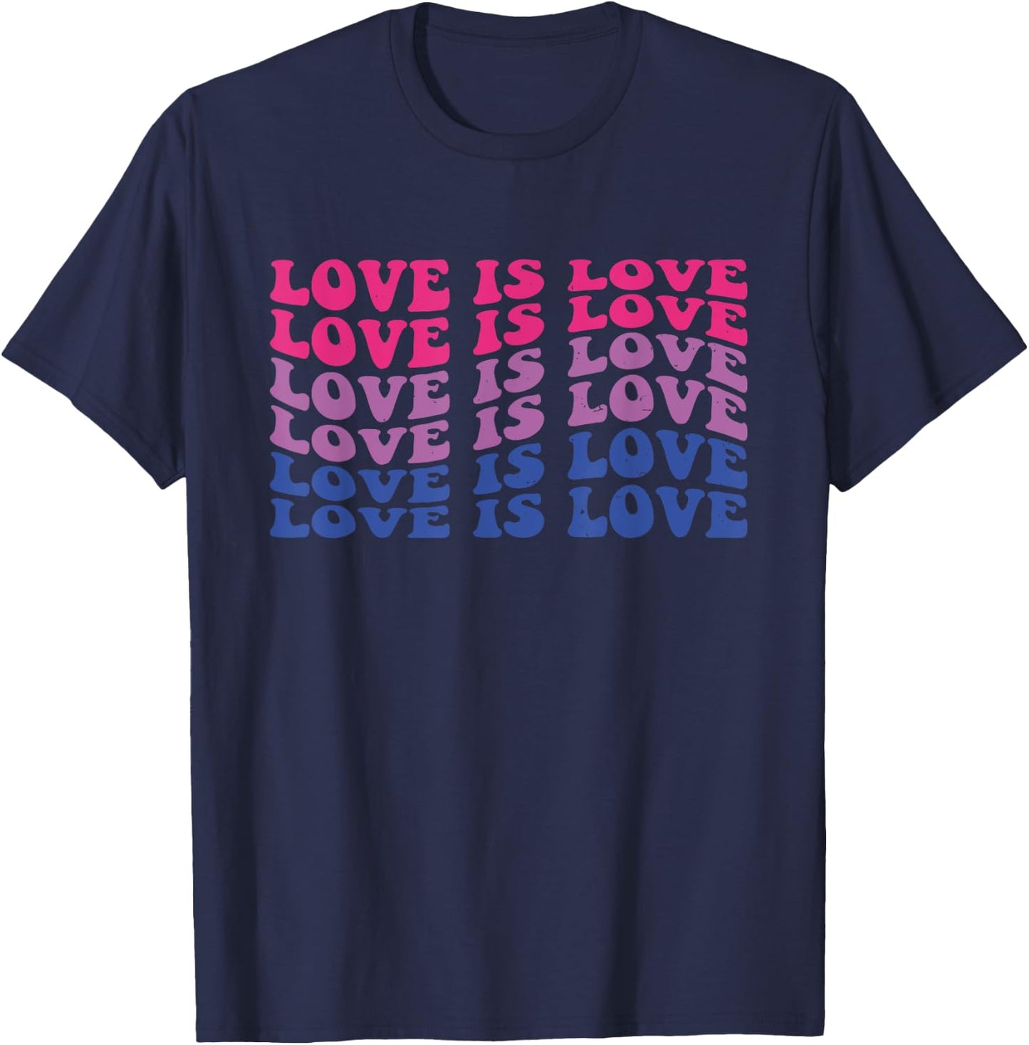 Love Is Love Bi Pride Subtle Bisexual T-Shirt - T-Shirt | Navy