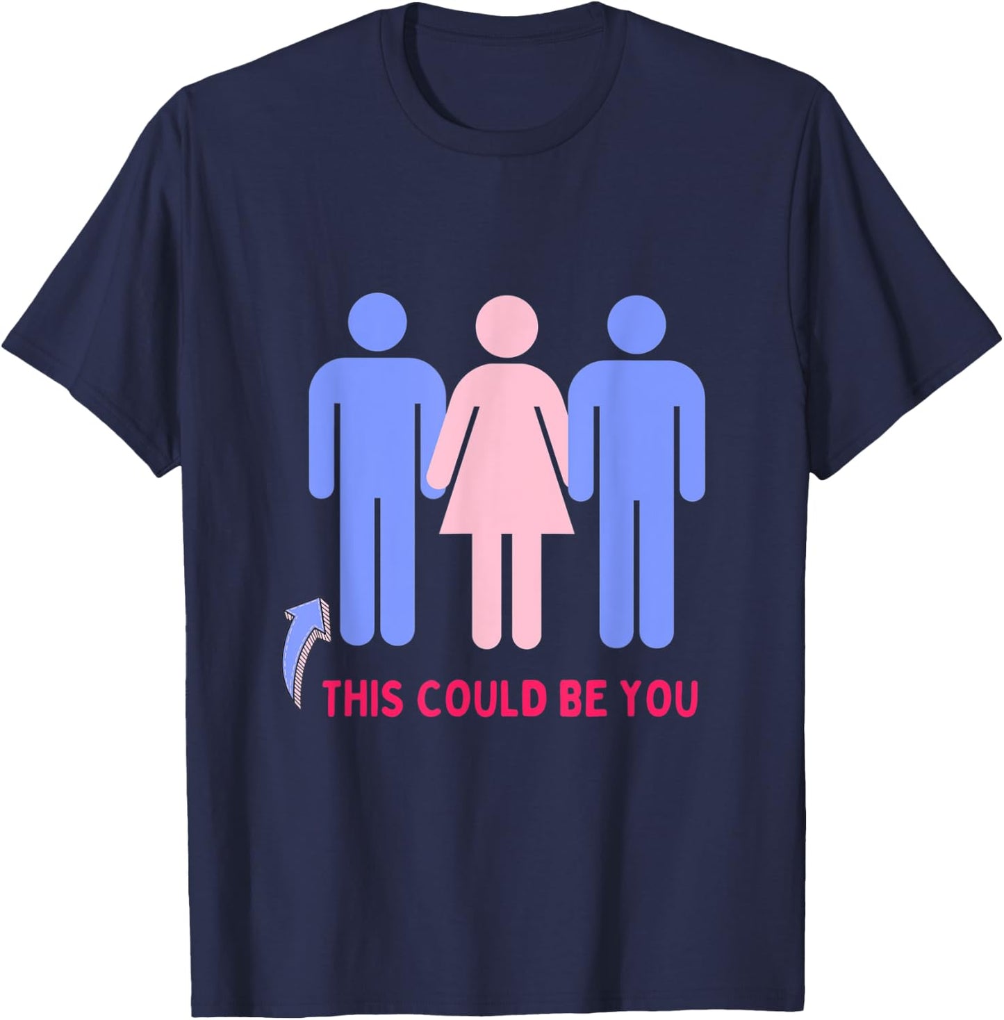 THIS COULD BE YOU Threesome Swingers T-Shirt - T-Shirt | Navy