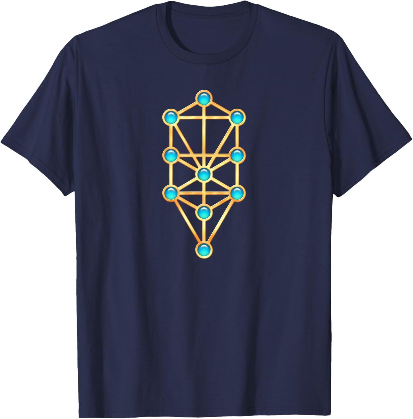 Tree of Life Sephiroth Mysticism Magic Esotericism Kabbalah T-Shirt - T-Shirt | Navy