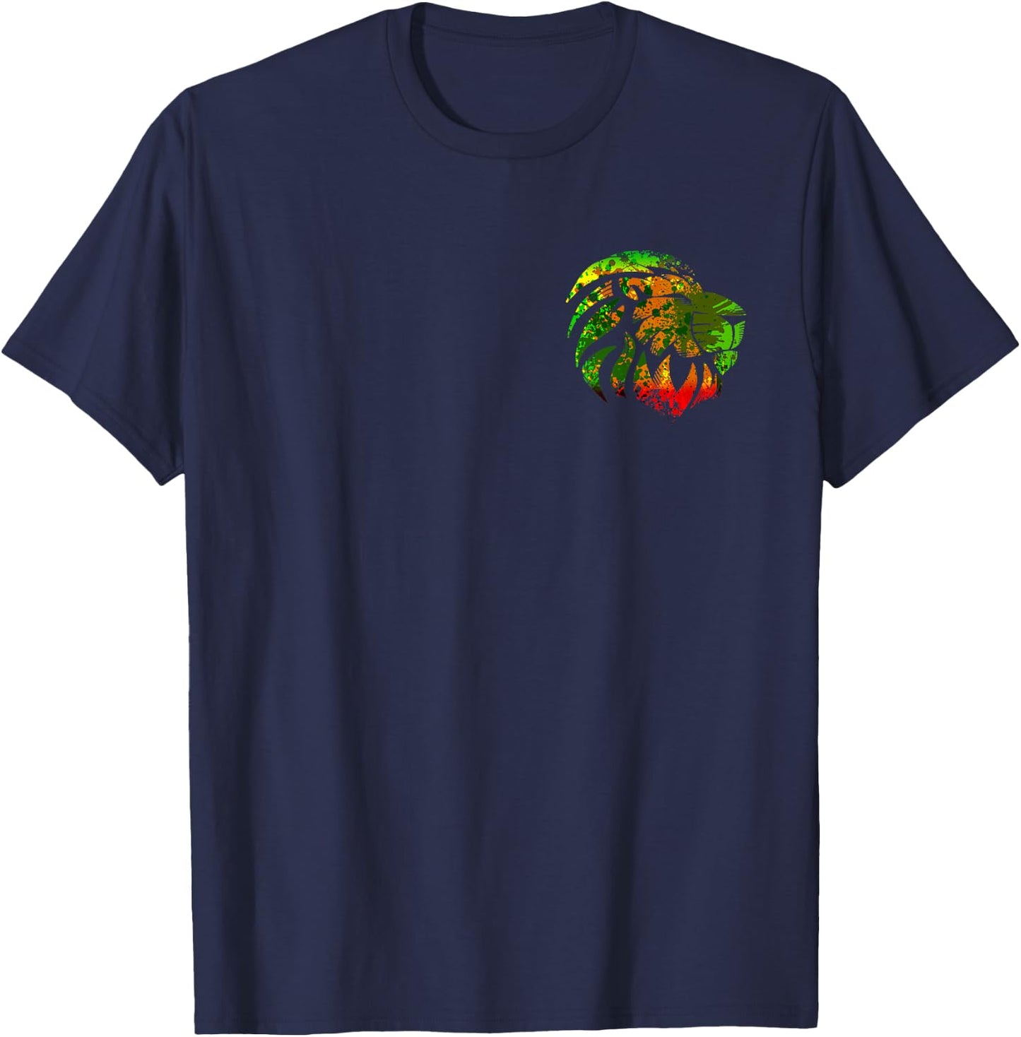 Rasta Reggae Lion Rastafari Reggae Peace Reggaeton Jamaica T-Shirt - T-Shirt | Navy