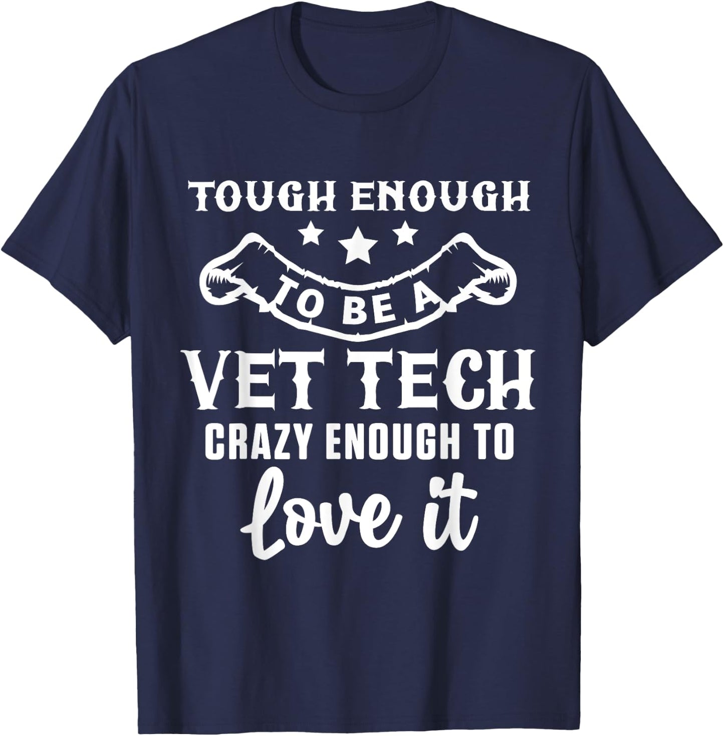 Crazy Vet Tech Veterinarian Veterinary Technician Rescue Pet T-Shirt - T-Shirt | Navy