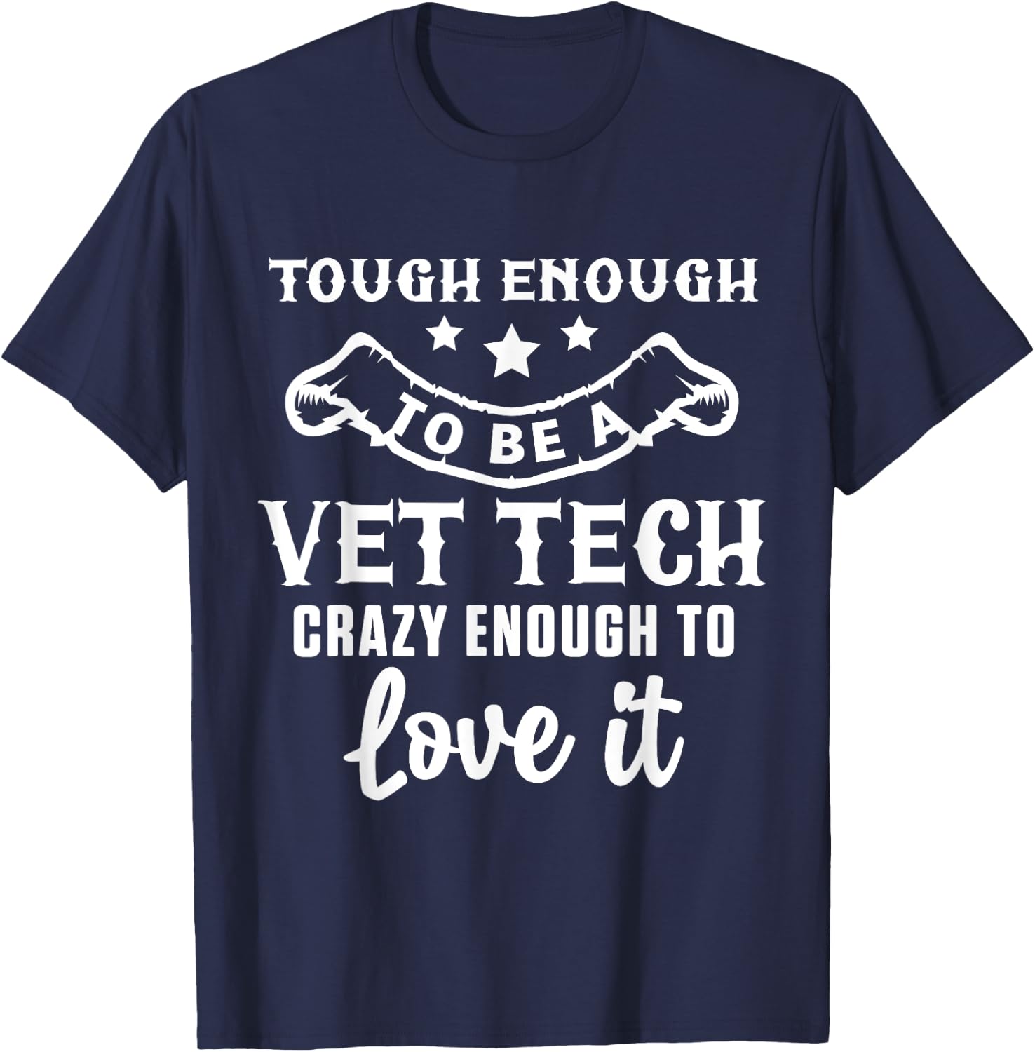 Crazy Vet Tech Veterinarian Veterinary Technician Rescue Pet T-Shirt - T-Shirt | Navy