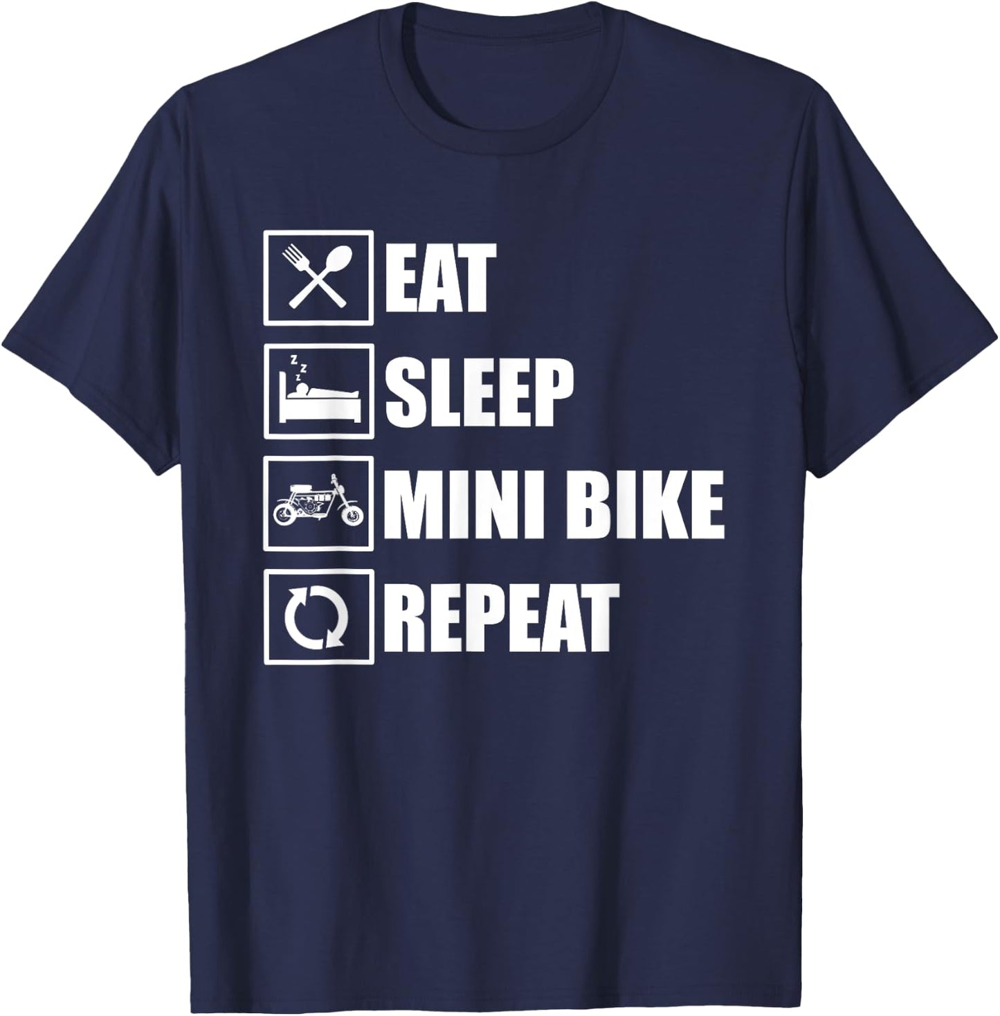 Funny Minibike Apparel Hemi Mini Bike Motorcycle Love T-Shirt - T-Shirt | Navy
