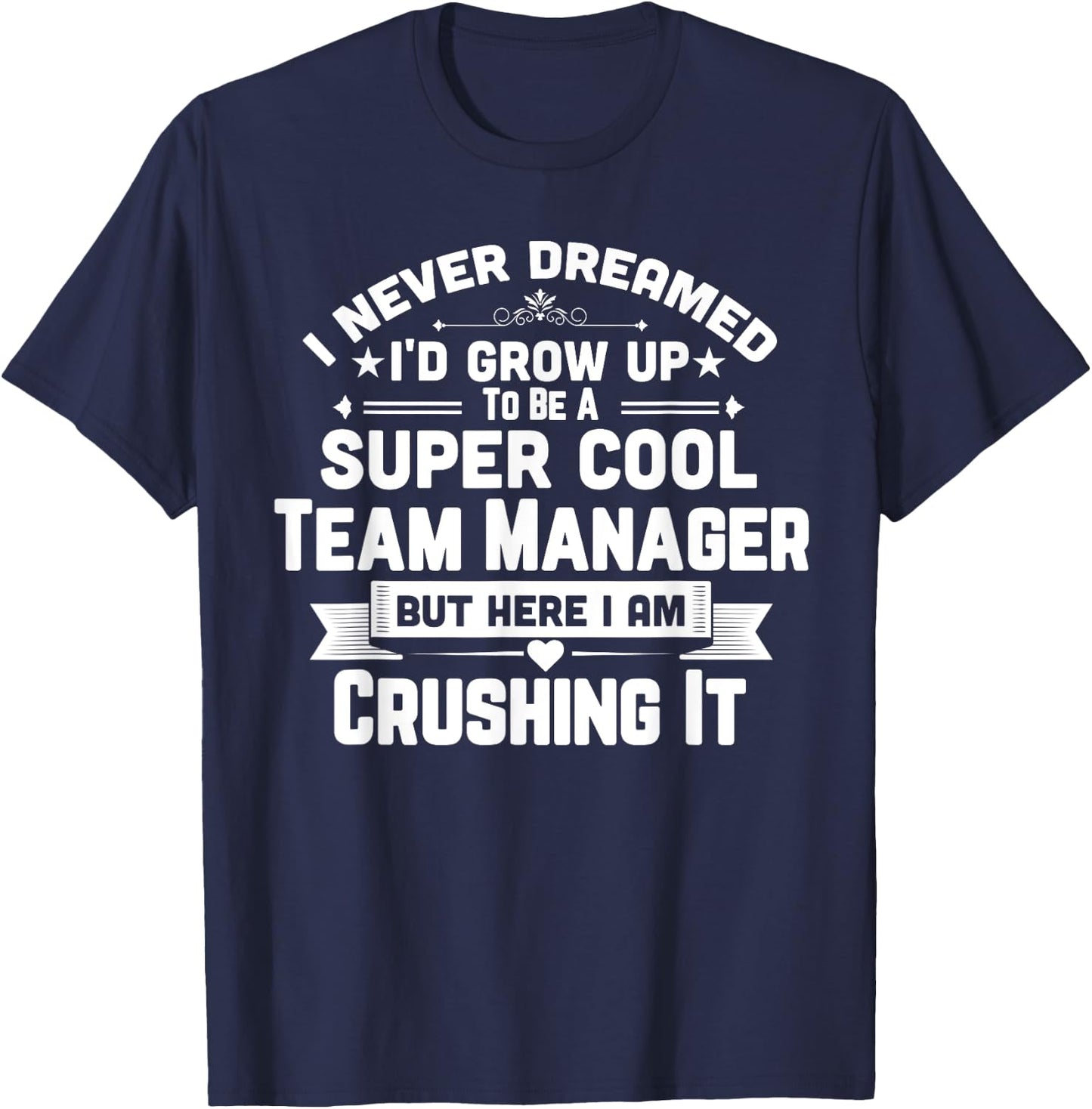 Super Cool Team Manager Funny Golf Swim Baseball Soccer T-Shirt - T-Shirt | Navy