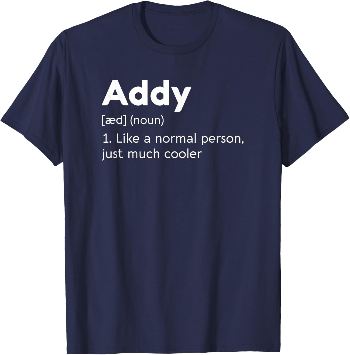 I Love Addy Name Personalised Women Heart BFF Friend Girl T-Shirt - T-Shirt | Navy