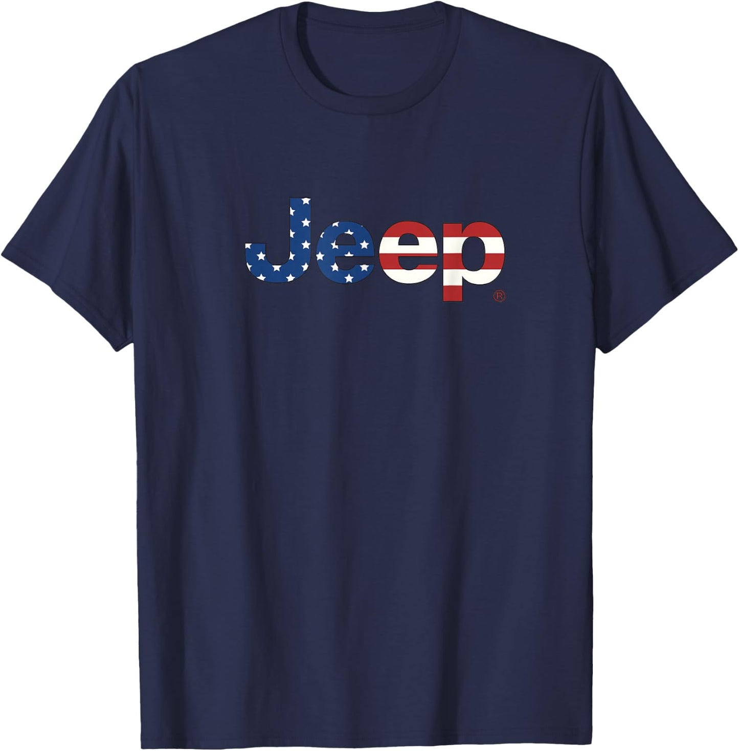 Jeep Flag Wordmark Logo T-Shirt - T-Shirt | Navy