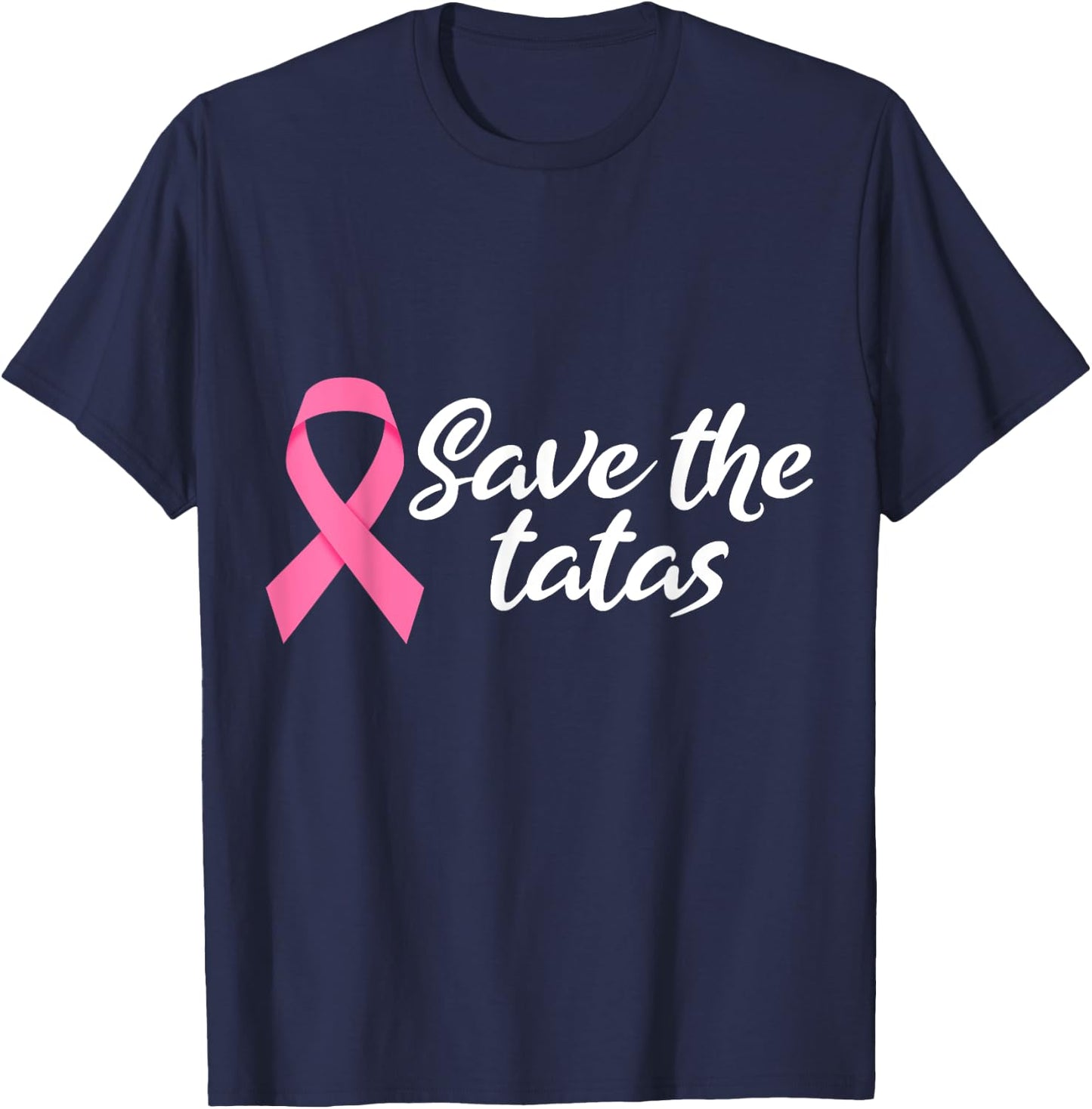 Save The Tatas Breast Cancer Awareness T-Shirt - T-Shirt | Navy