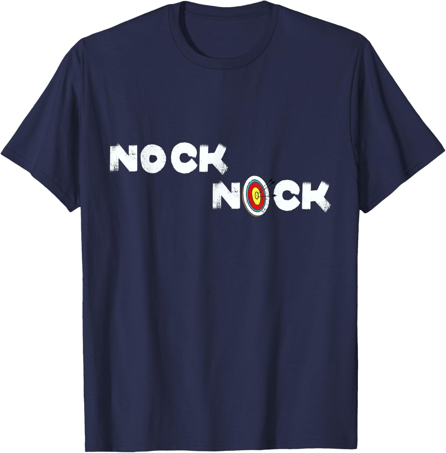 Nock Nock Funny Archery Target Archer T-Shirt - T-Shirt | Navy