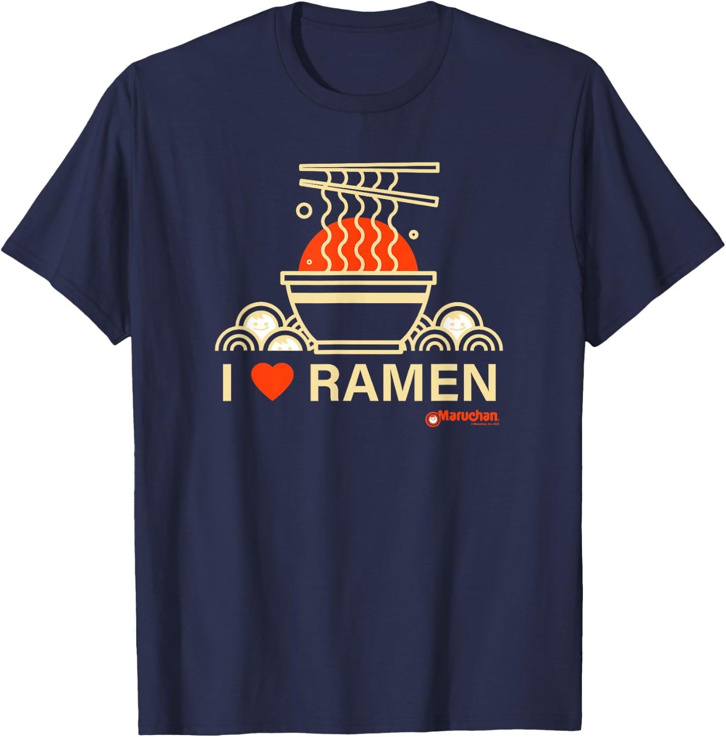 Maruchan I Heart Ramen Noodle Bowl Poster T-Shirt - T-Shirt | Navy