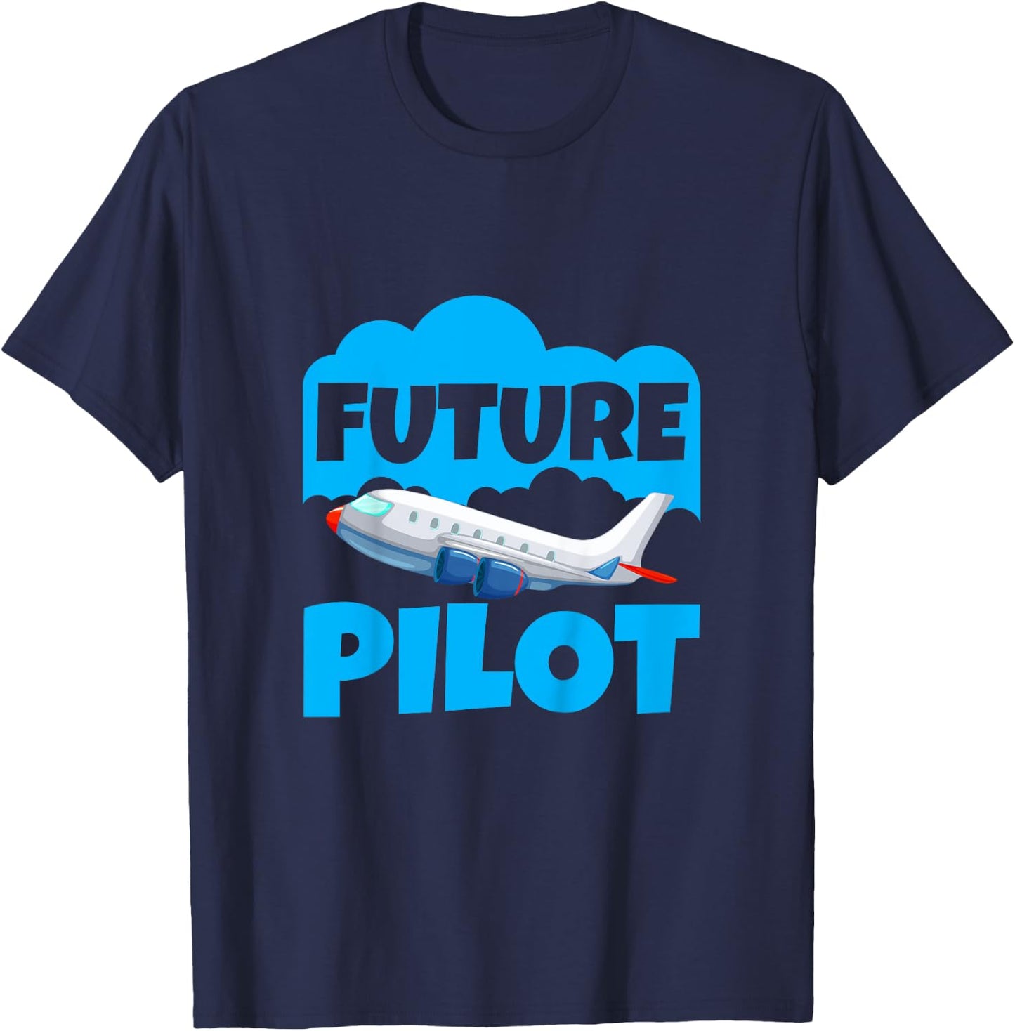 Kids Future Pilot of Airplanes, Toddler Boy Girl, Kid Pilot T-Shirt - T-Shirt | Navy