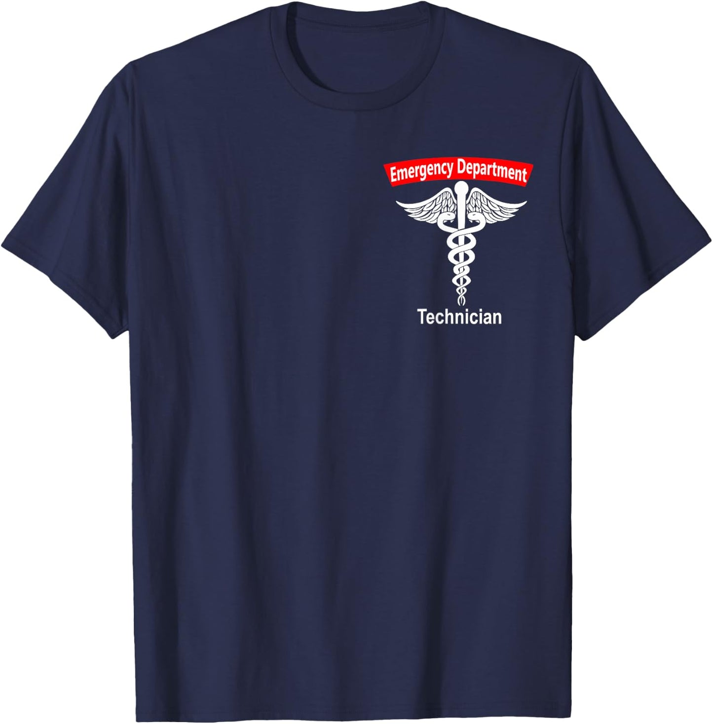 Emergency Department Technician ED Tech Medical Caduceus ER T-Shirt - T-Shirt | Navy