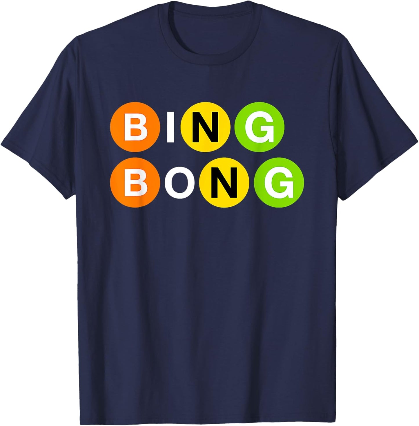 Funny NYC Subway Bing Bong Rally T-Shirt - T-Shirt | Navy